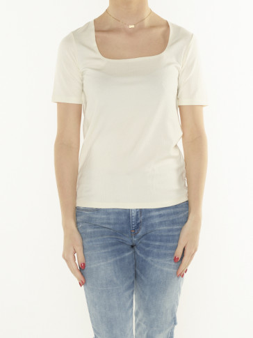 FITTED SQUARE NECK TEE 161717