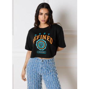 LADIES KNITTED OVERSIZED CROPPED T-SHIRT MONA (R2404711538)