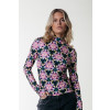 NEYO GRAPHIC FLOWER PEACHED TURTLENECK TOP